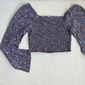 Design History Smocked Crop Top